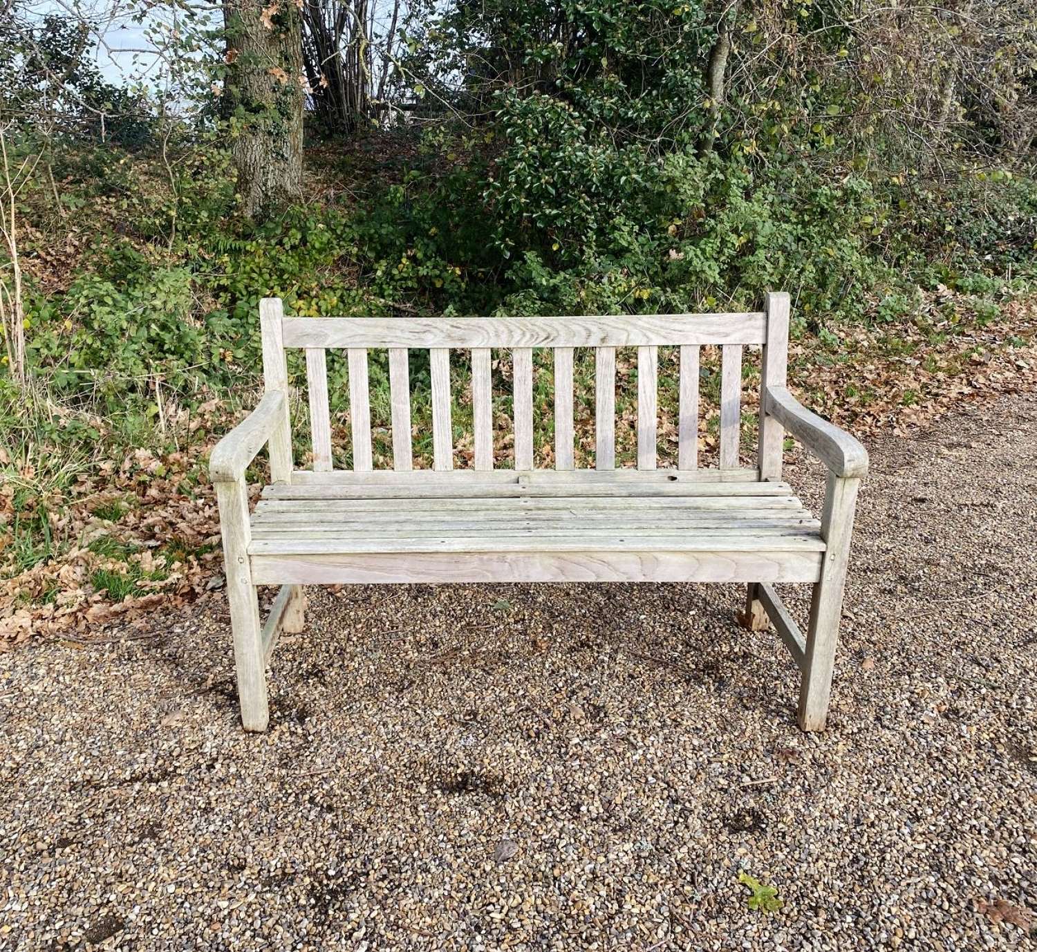 Silvered Traditional Bench