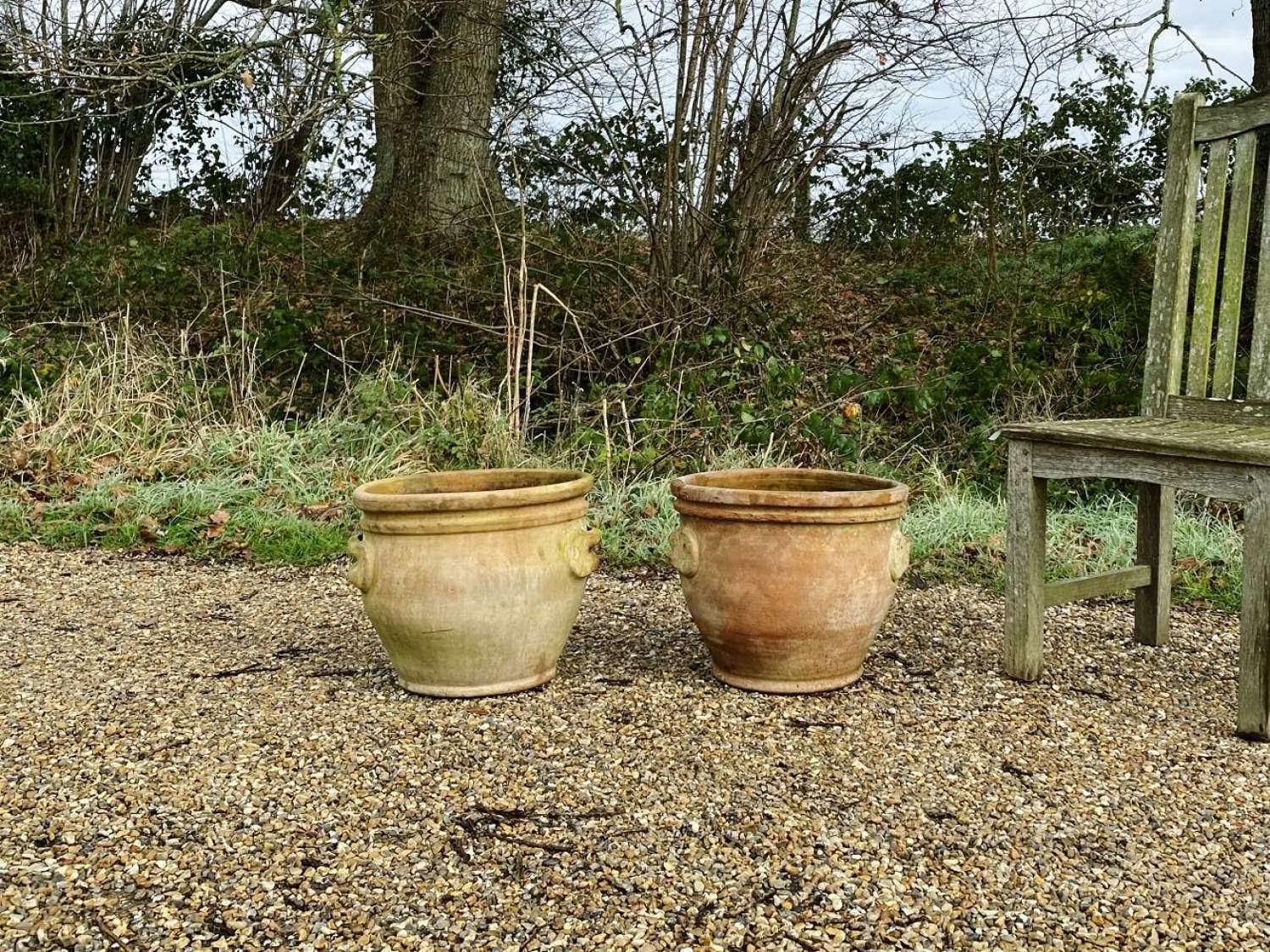 Pair of Handled Terracotta Planters