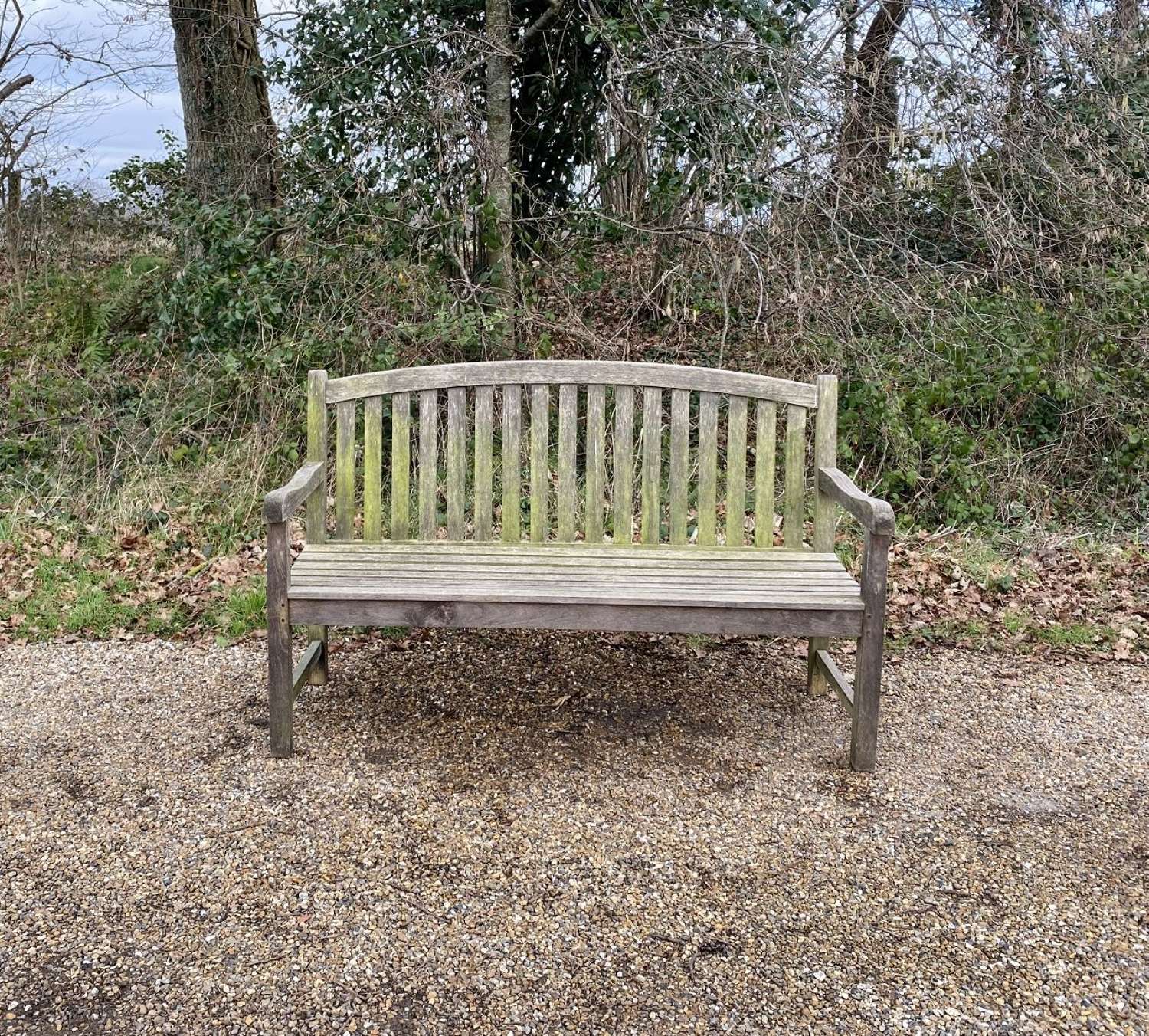 Weathered Arched Back Bench