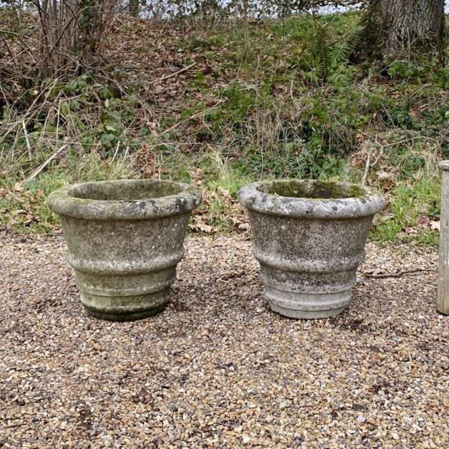 Pair of Simple Patinated Planters