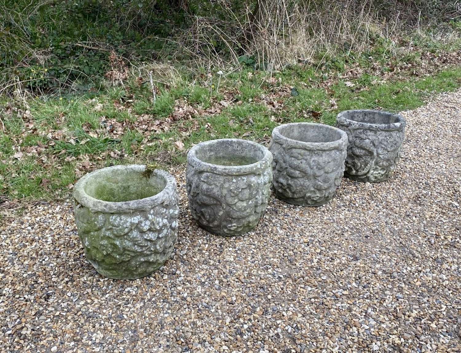 Set of Patinated Planters