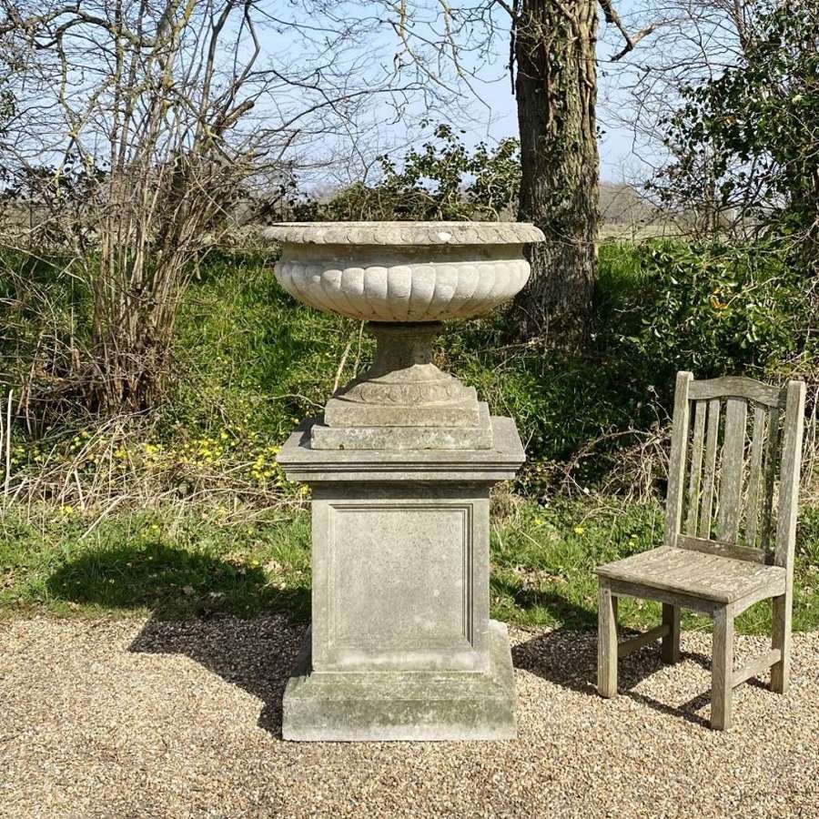 Very Large Fontainebleau Urn and Pedestal