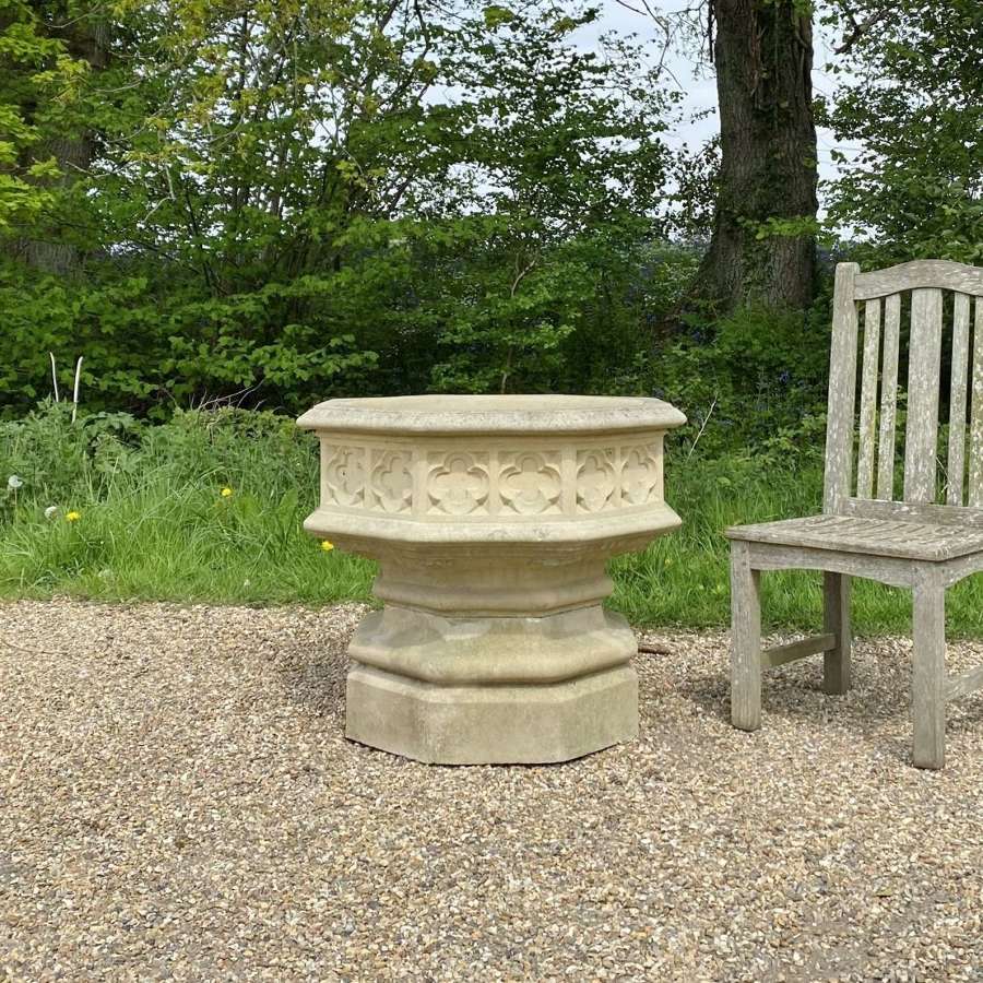 Large Gothic Fountain or Jardinière