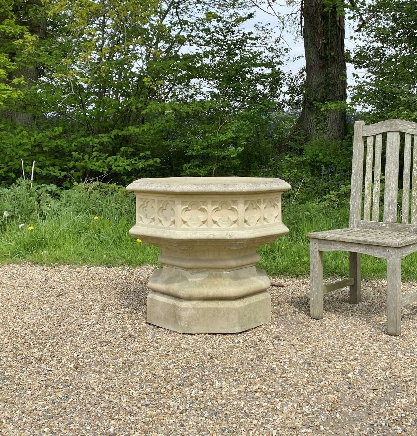 Large Gothic Fountain or Jardinière
