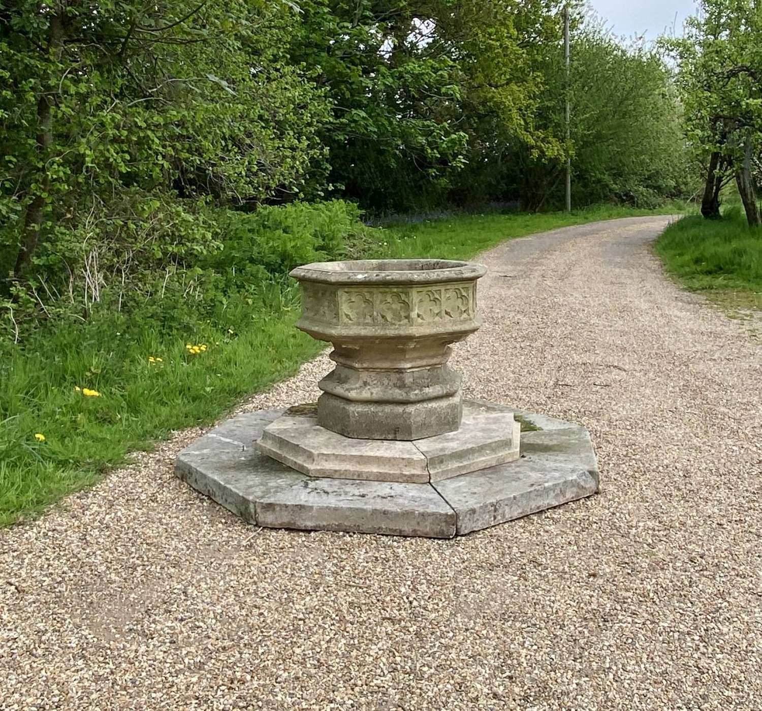 Large Gothic Jardiniere with Bases