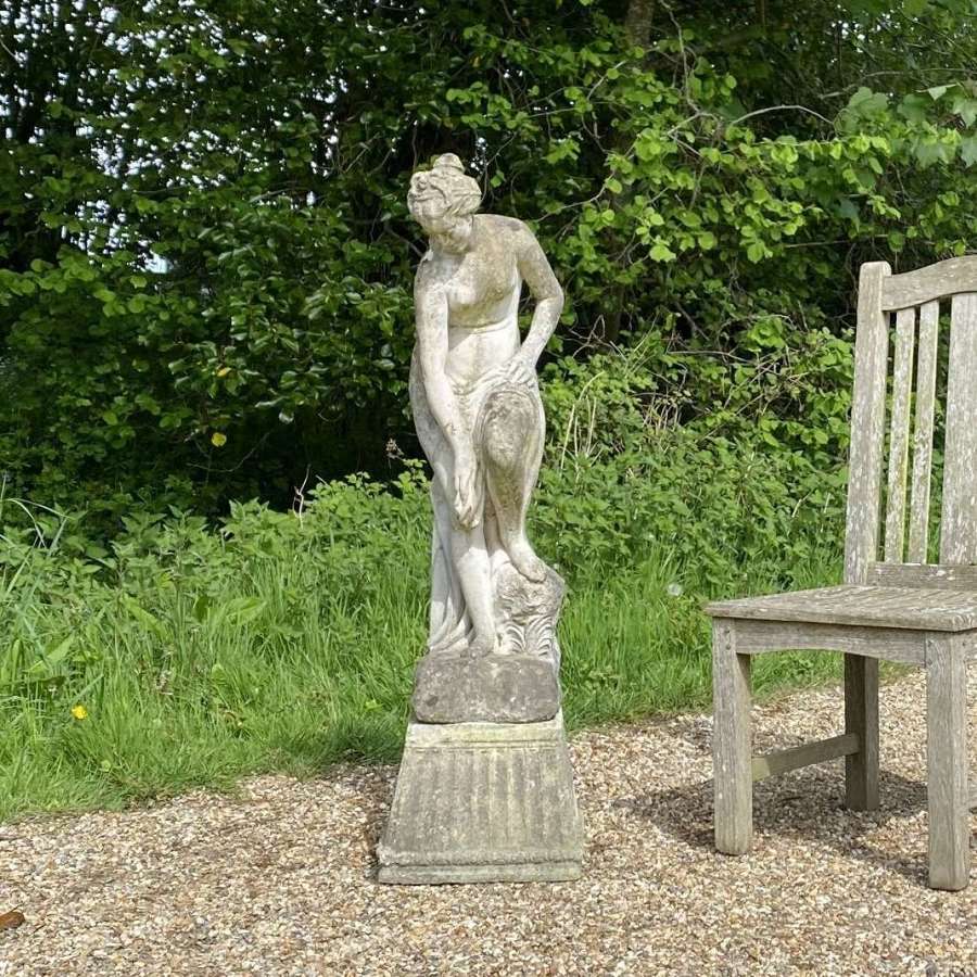 Venus Bathing with Pedestal