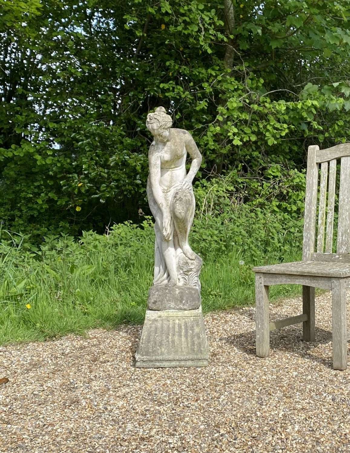 Venus Bathing with Pedestal