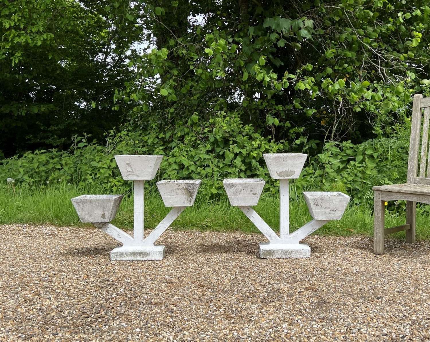 A Pair of Mid-Century Candelabra Planters