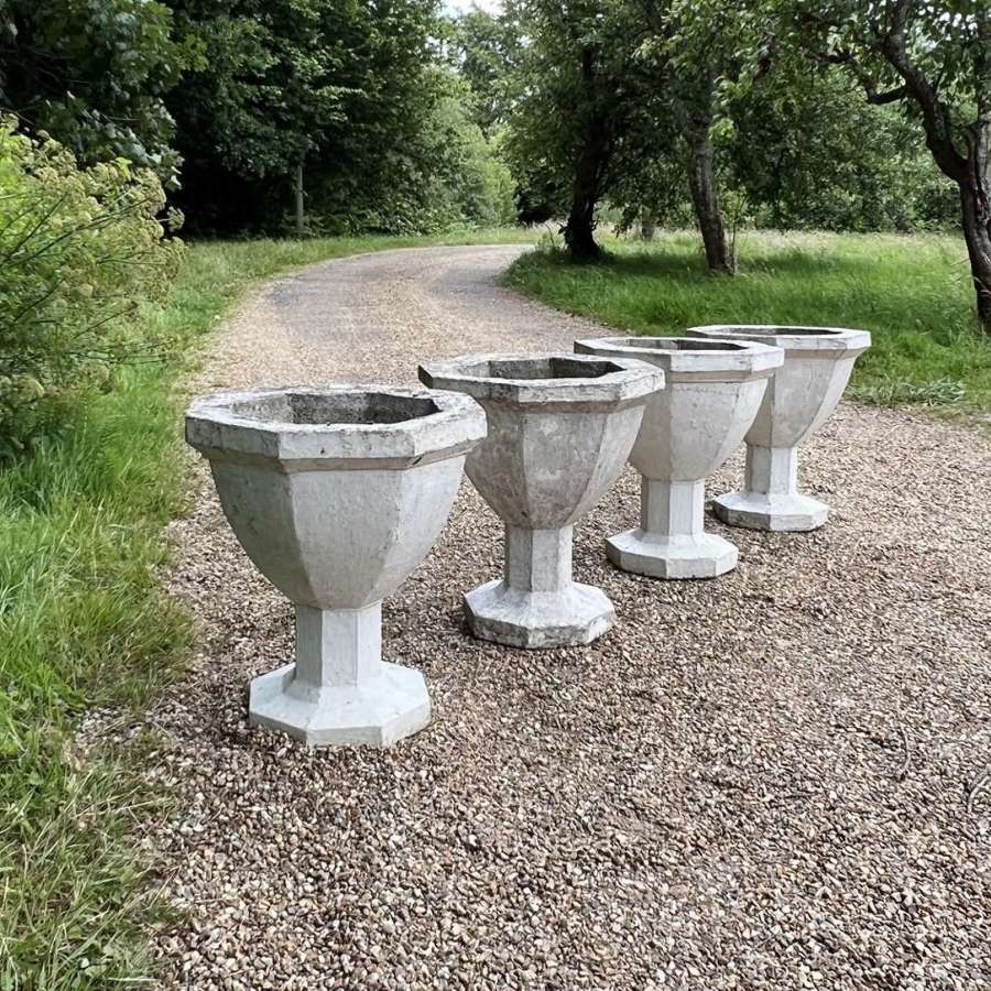 Large French Mid-Century Goblet Urns
