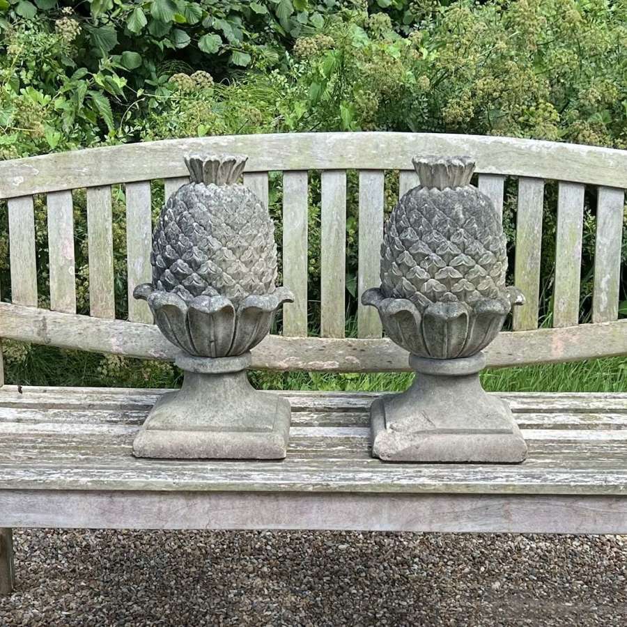 Pair of Small Pineapple Finials