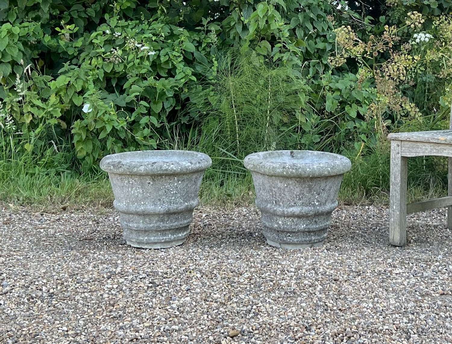 Pair of Simple Patinated Planters