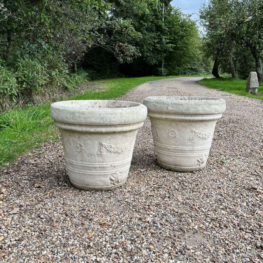 Pair of Garland and Flower Planters