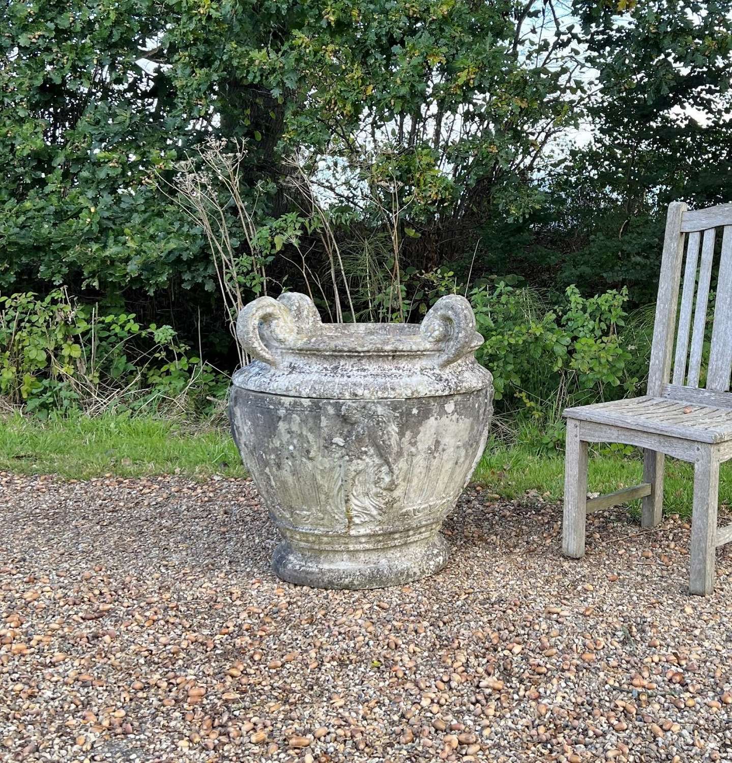Large Patinated Planter