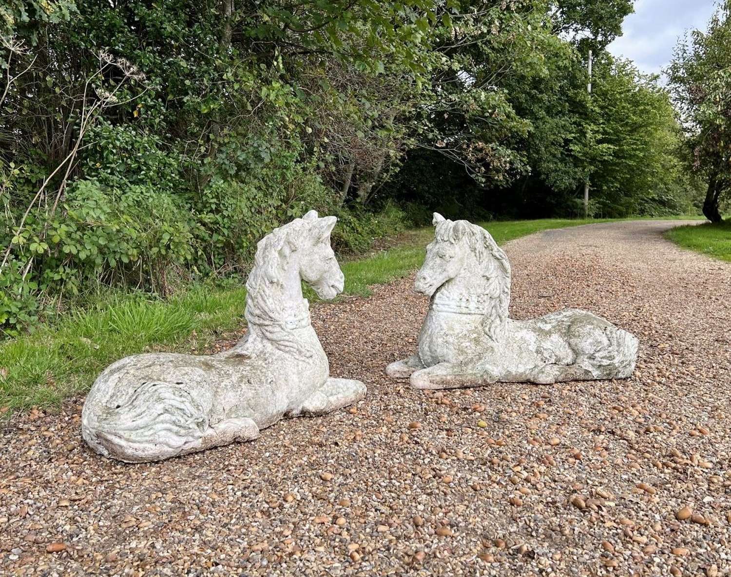 Pair of Patinated Horses