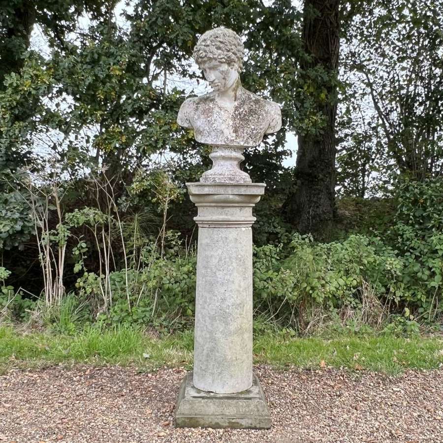 Patinated Bust with Column