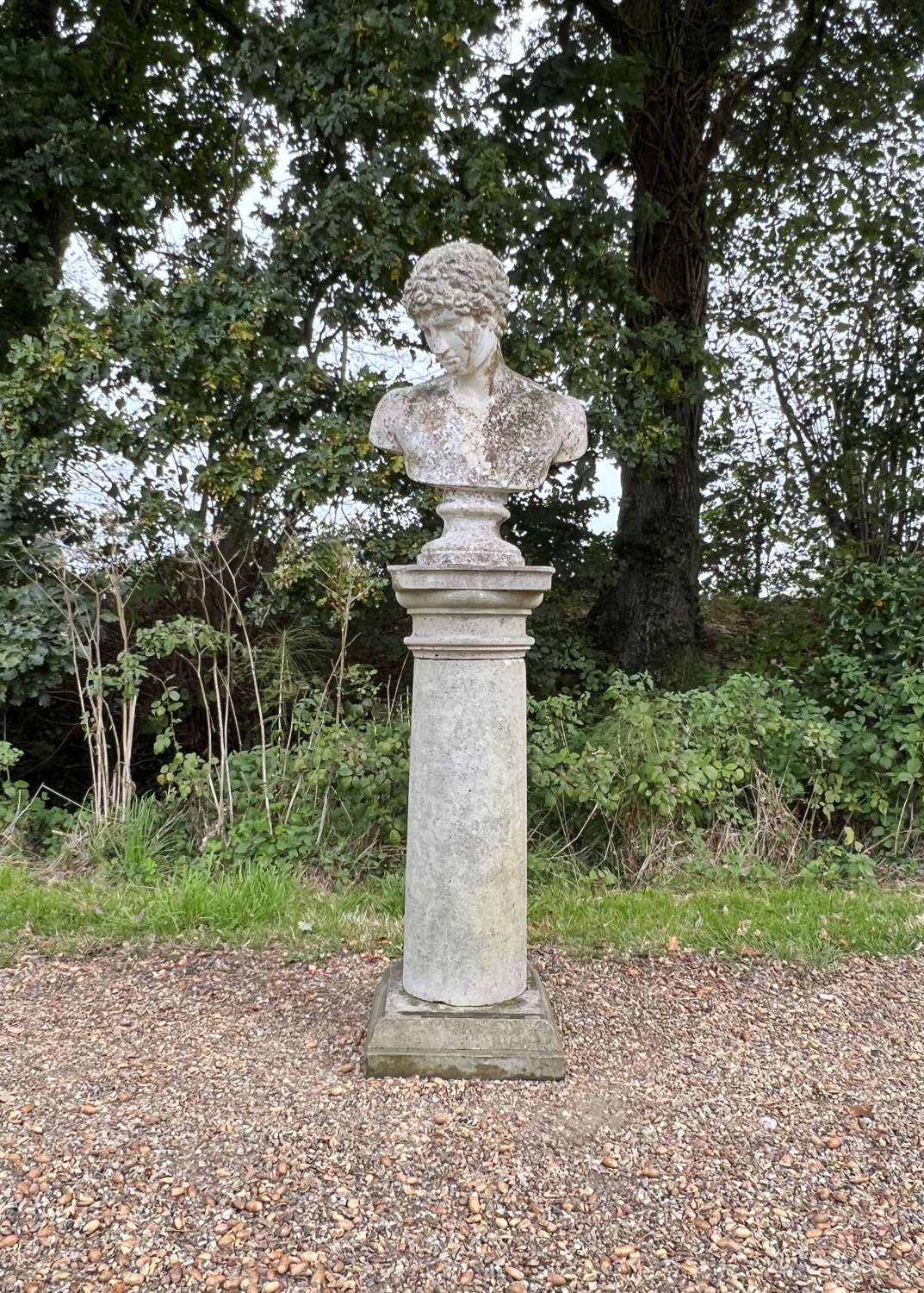 Patinated Bust with Column