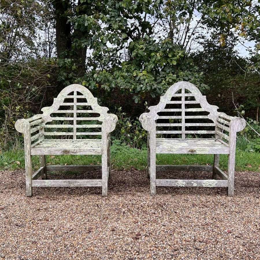 Pair of Lichen Lutyen Chairs