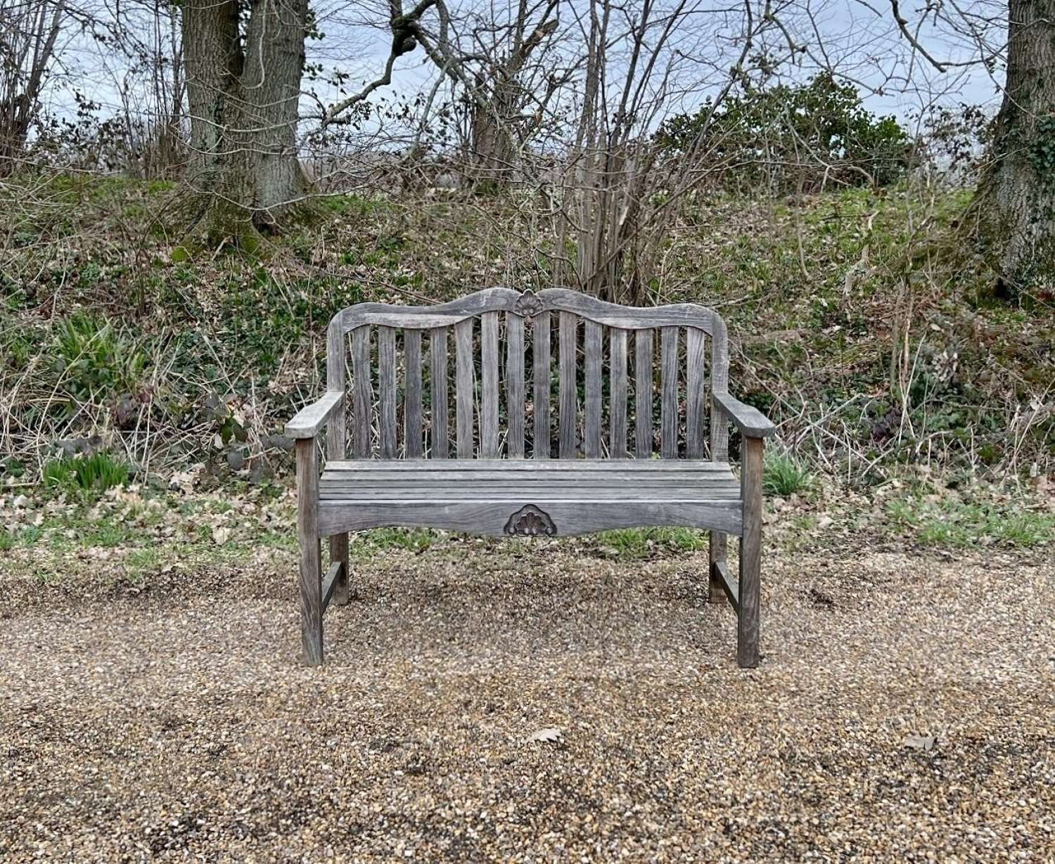 Bench with Shell Decoration