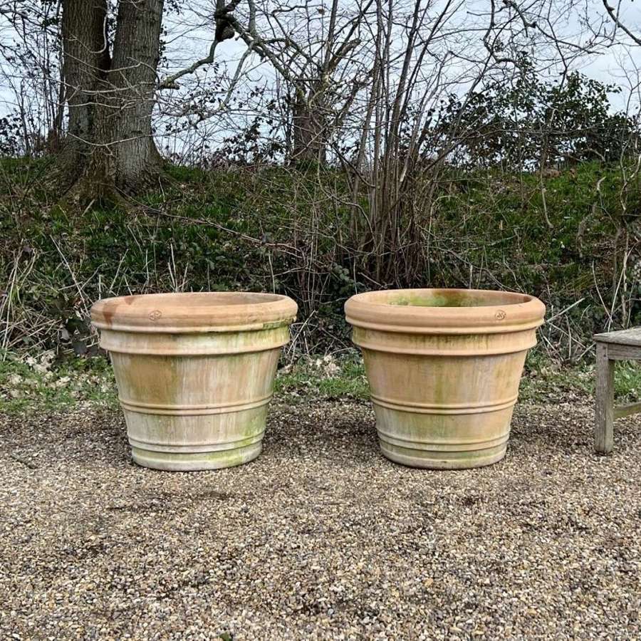 Pair of Large Terracotta Planters