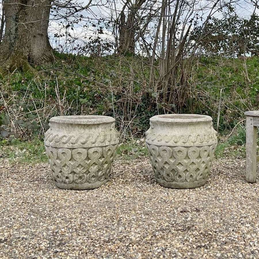 Pair of Cotswold Stone Planters
