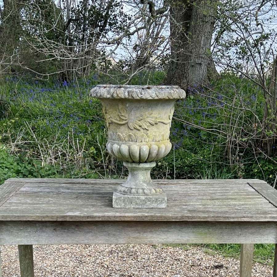 Small Patinated Vine Urn