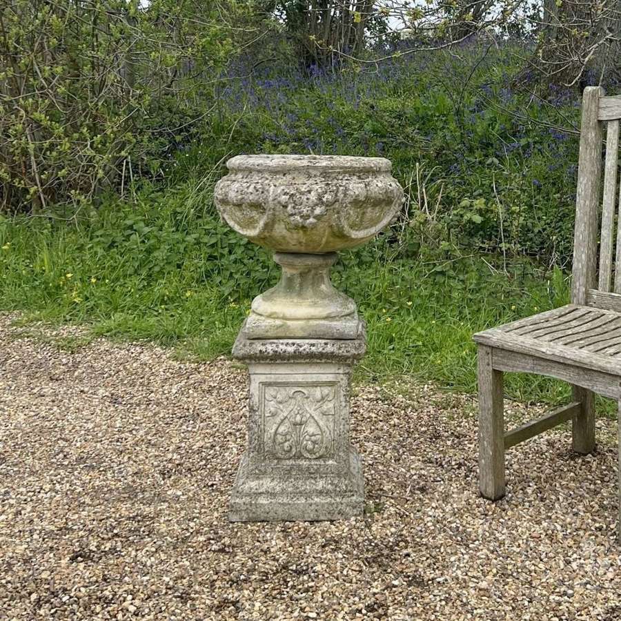 Decorative Urn and Pedestal