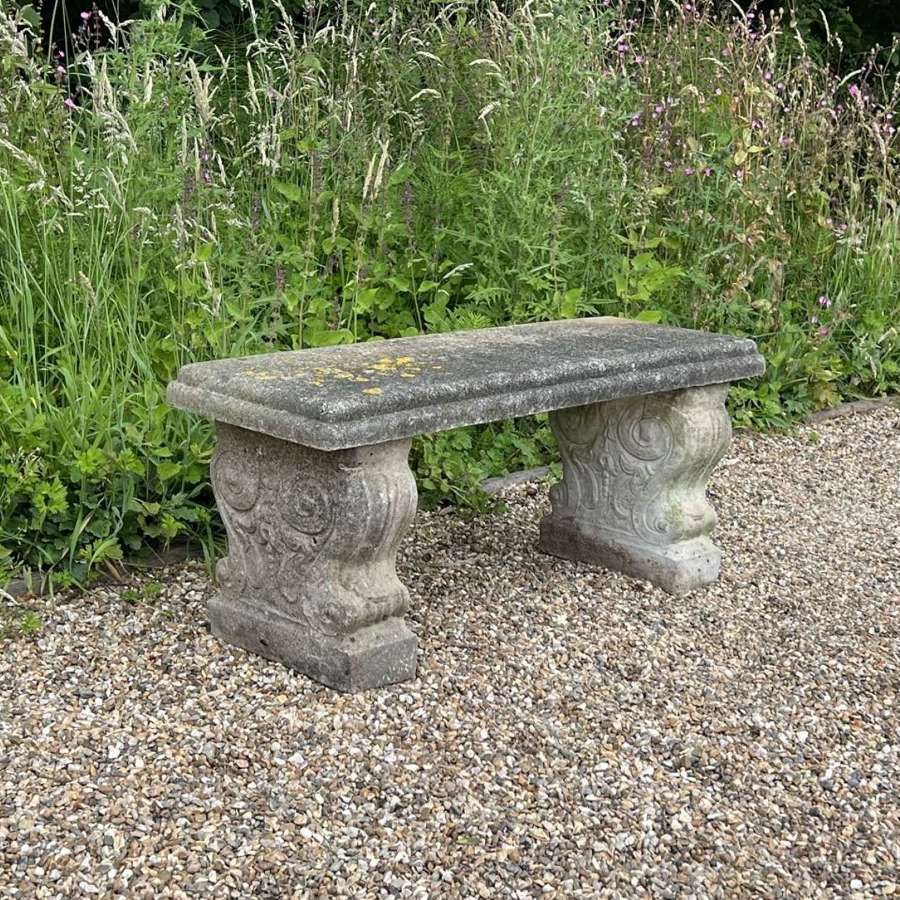 Small Weathered Stone Bench