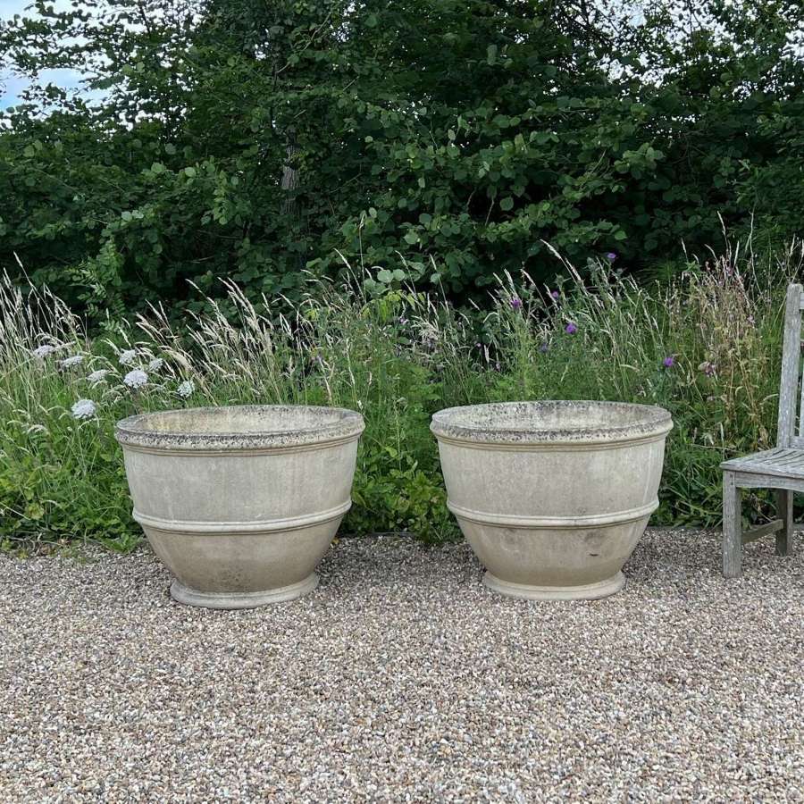 Very Large Weathered Egg Cup Planters