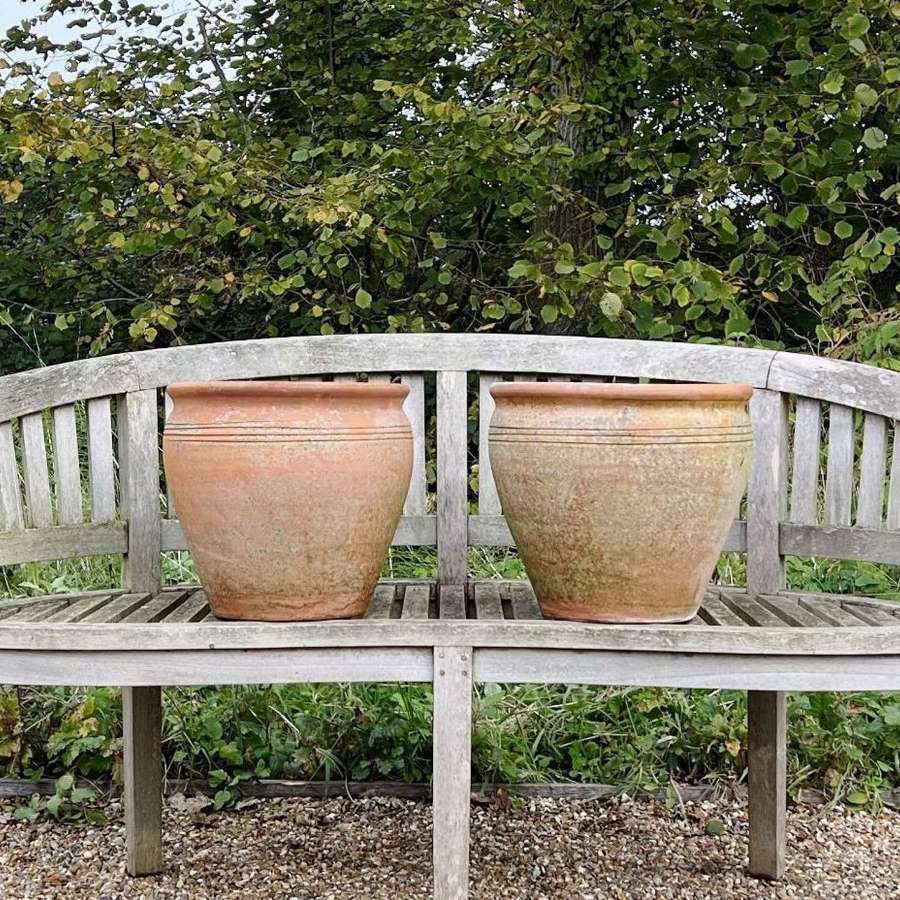 Pair of Patinated Terracotta Planters