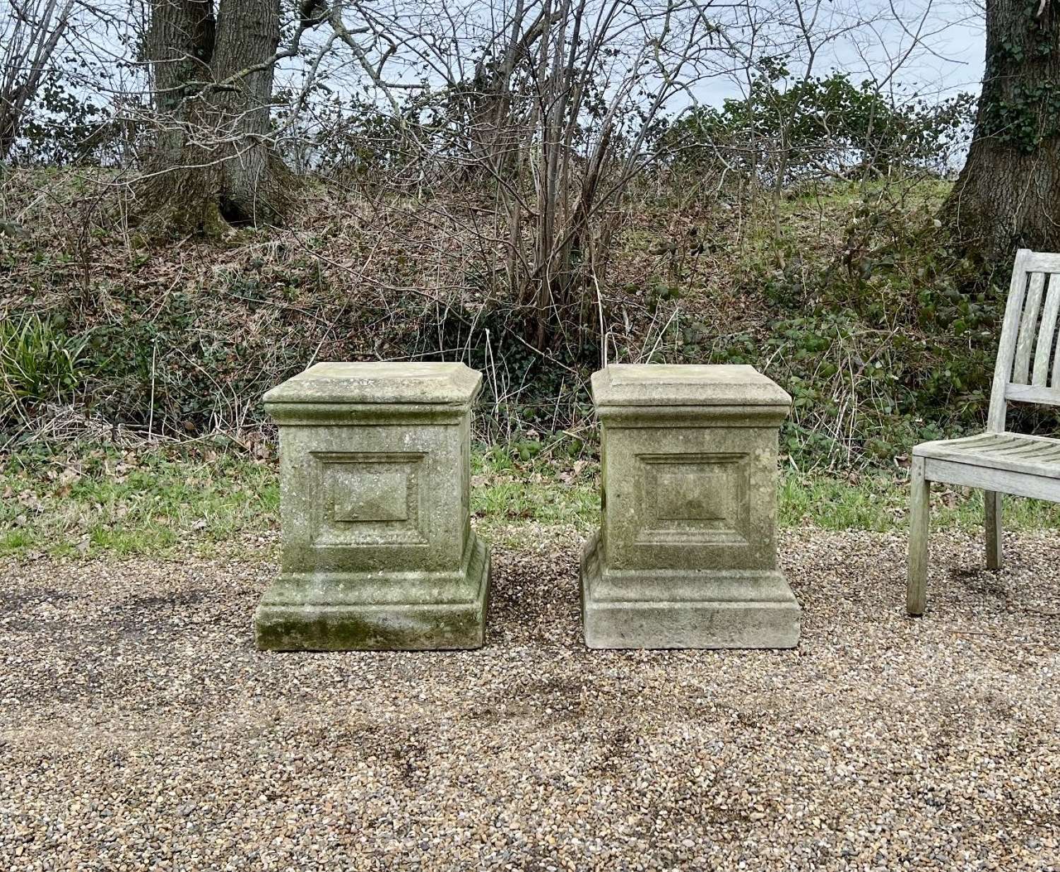 Pair of Large Mid-Century Pedestals
