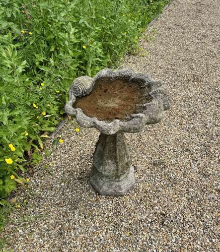 Shell Bird Bath