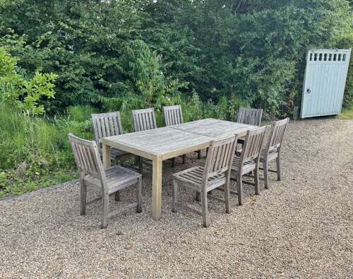 Rectangular Seating Set with 8 Chairs