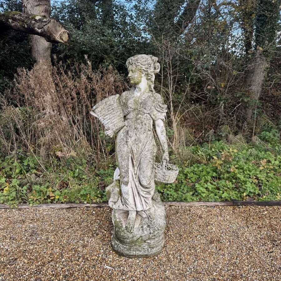 Basket Lady Statue or Water Feature