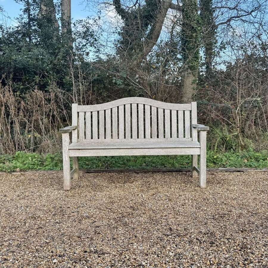 Silvered Arch-Backed Bench