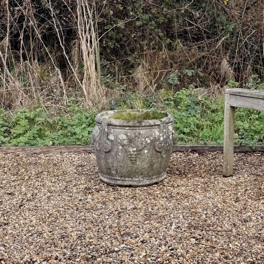 Patinated Grape Planter