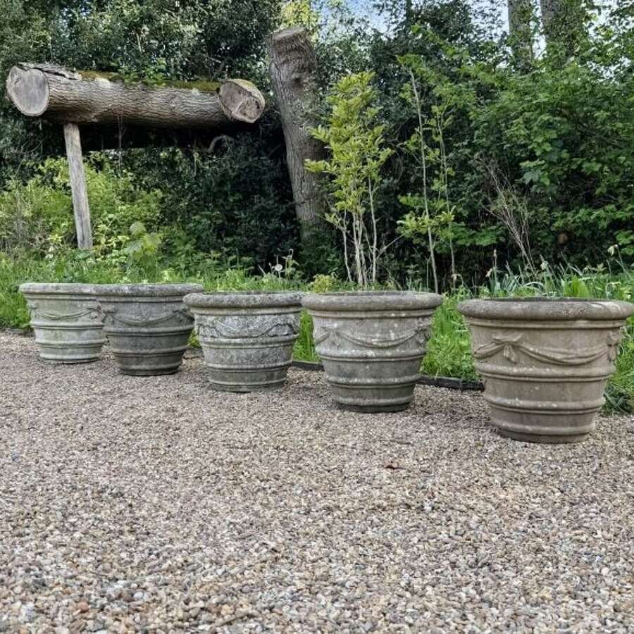 Weathered Ribbon Planters