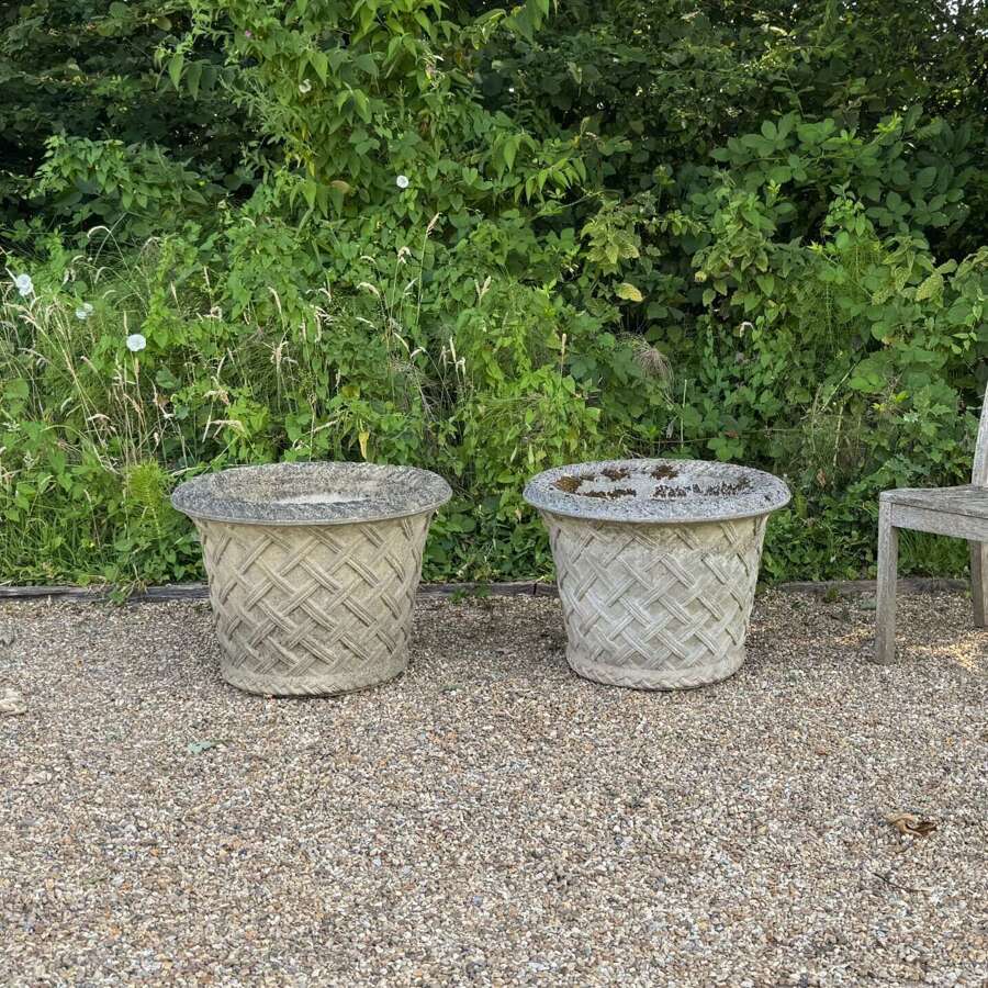Large Lattice Planters