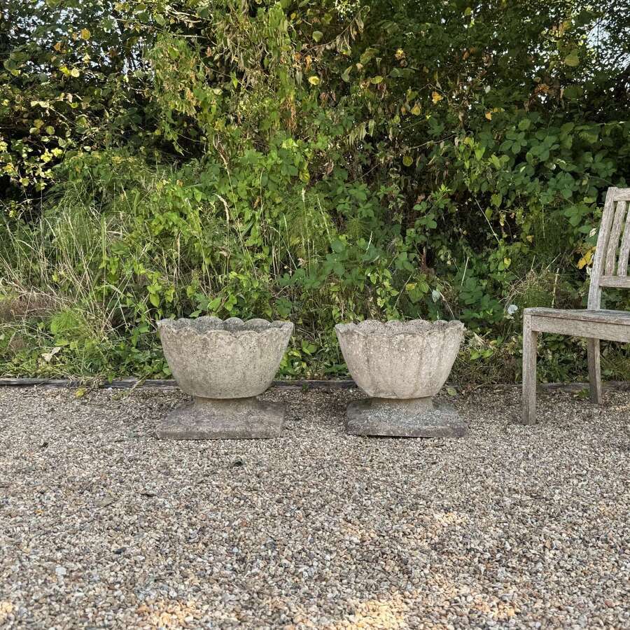 Pair of Weathered Flower Planters