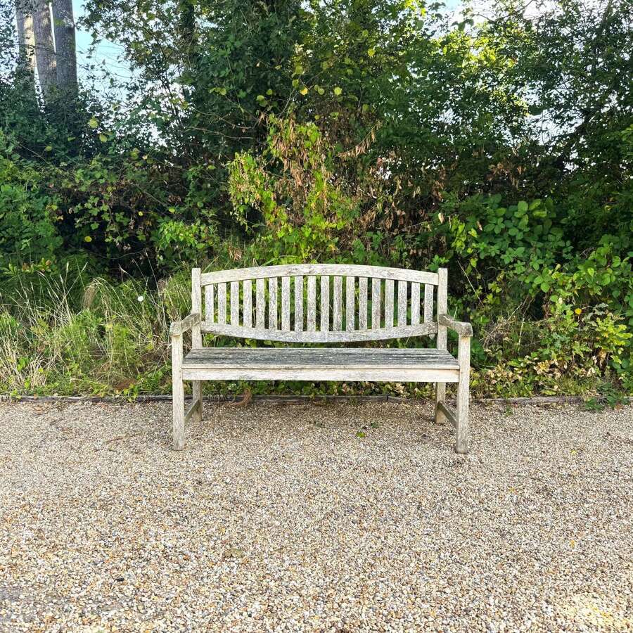 Weathered Oval-Backed Bench